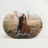 "Scripty Thankful" - Thanksgiving Cards in Cloud by Kristen Magee - Front