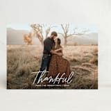"Scripty Thankful" - Thanksgiving Cards in Cloud by Kristen Magee - Front