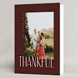 "depth" - Thanksgiving Cards in Pecan by Pixel and Hank - Folded Card