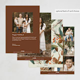 "Autumn Botanical Frame" - Thanksgiving Cards in Toasted Almond by Keen Peachy - Back of Card Options