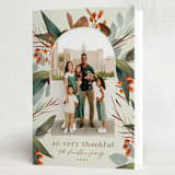 "Autumn Botanical Frame" - Thanksgiving Cards in Toasted Almond by Keen Peachy - Folded Card