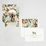 "Autumn Botanical Frame" - Thanksgiving Cards in Toasted Almond by Keen Peachy - Assembled