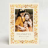 "Leaf Frame" - Thanksgiving Cards in Buttercream by Robert and Stella - Front