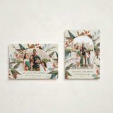 "Autumn Botanical Frame" - Thanksgiving Cards in Toasted Almond by Keen Peachy - Photo Orientation Options