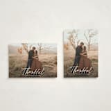 "Scripty Merry Christmas" - Thanksgiving Cards in Cloud by Kristen Magee - Photo Orientation Options