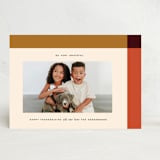 "Mondrian" - Thanksgiving Cards in Persimmon by Annie Clark - Front