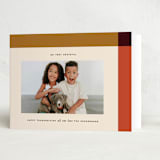 "Mondrian" - Thanksgiving Cards in Persimmon by Annie Clark - Folded Card
