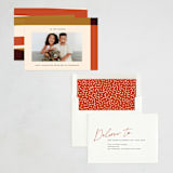 "Mondrian" - Thanksgiving Cards in Persimmon by Annie Clark - Assembled