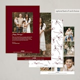 "Holiday gifts" - Thanksgiving Cards in Burgundy by Susan Zinader - Back of Card Options