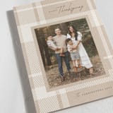 "Krafty Plaid" - Thanksgiving Cards in Kraft by Erin German - Detail