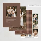 "Stamped Burlap Thanksgiving Collage" - Thanksgiving Cards in Nutmeg by Kamala Nahas - Back of Card Options