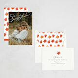 "Simple Script" - Thanksgiving Cards in Cotton by Morgan Kendall - Assembled