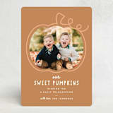 "Sweet Pumpkins" - Thanksgiving Cards in Brick by Louise Kay - Front
