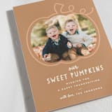 "Sweet Pumpkins" - Thanksgiving Cards in Brick by Louise Kay - Detail