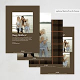 "Fall Plaid" - Thanksgiving Cards in Cocoa by Baumbirdy - Back of Card Options