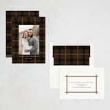 "Fall Plaid" - Thanksgiving Cards in Cocoa by Baumbirdy - Assembled