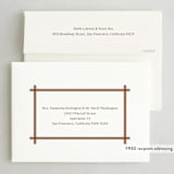 "Fall Plaid" - Thanksgiving Cards in Cocoa by Baumbirdy - FREE Recipient Addressing
