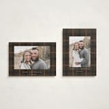 "Fall Plaid" - Thanksgiving Cards in Cocoa by Baumbirdy - Photo Orientation Options