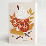 "Thanks a latte" - Thanksgiving Cards in Pumpkin Pie by Vera Lim - Folded Card