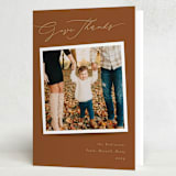 "give thanks script" - Thanksgiving Cards in Nutmeg by Kate Ross - Folded Card