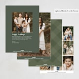 "Merry Thanksgiving" - Thanksgiving Cards in Spruce by Louise Kay - Back of Card Options