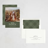 "Merry Thanksgiving" - Thanksgiving Cards in Spruce by Louise Kay - Assembled