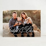 "Grateful and blessed" - Thanksgiving Cards in Cotton by Lea Delaveris - Front