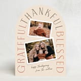 "Grateful Thankful Blessed" - Thanksgiving Cards in Acorn by Erin German - Front