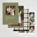 "Madras" - Thanksgiving Cards in Balsam Fir by Megan Cash - Back of Card Options