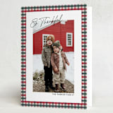 "Tattersall" - Thanksgiving Cards in Chestnut by Ekko Studio - Folded Card