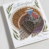 "Thankful Turkey" - Thanksgiving Cards in Grass by Grae - Detail