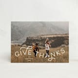 "Give Thanks Modern" - Thanksgiving Cards in Powder by Kristel - Front