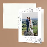 "Violet Cascade" - Wedding Thank You Cards in Violet by Nicoletta Savod - Front