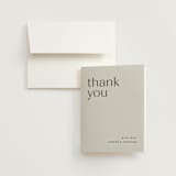 "Align" - Wedding Thank You Cards in Linen by JoAnn Jinks - Front