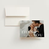 "Modern Classic Names" - Wedding Thank You Cards in Onyx by Emily Betts - Front