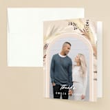 "Bohemian Pampas" - Wedding Thank You Cards in Sand by Kaydi Bishop - Front