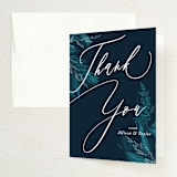 "Moonlit Garden" - Wedding Thank You Cards in Twilight by GeekInk Design - Front