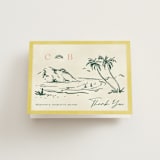 "Coastal Drift" - Wedding Thank You Cards in Caribbean Citrus by Pixel and Hank - Front