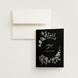 "Enchanted fields" - Wedding Thank You Cards in Noir by Jennifer Wick - Front