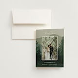 "The Forest" - Wedding Thank You Cards in Jade by Elly - Front