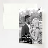 "Traditional" - Wedding Thank You Cards in Navy by lena barakat - Front