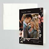 "Silky Way" - Wedding Thank You Cards in Midnight by Petra Kern - Front