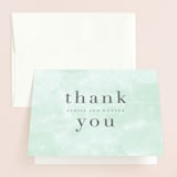 "Caliza" - Wedding Thank You Cards in Seafoam by Lauren Chism - Front