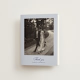 "Blooming Crest" - Wedding Thank You Cards in Plum by Cass Loh - Front