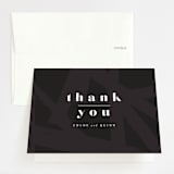 "Epithet" - Wedding Thank You Cards in Charcoal by Nazia Hyder - Front