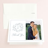 "Love Beyond Measure" - Wedding Thank You Cards in Mineral by Oscar and Emma - Karly Depew - Front