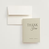 "Elegant Type" - Wedding Thank You Cards in Cream by Louise Kay - Front