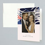 "Acapulco" - Wedding Thank You Cards in Indigo by Angela Marzuki - Front