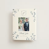 "Wildflower Corners" - Wedding Thank You Cards in Bluebell by Everett Paper Goods - Front