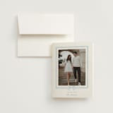 "Bow Frame" - Wedding Thank You Cards in Lagoon by Leah Bisch - Front